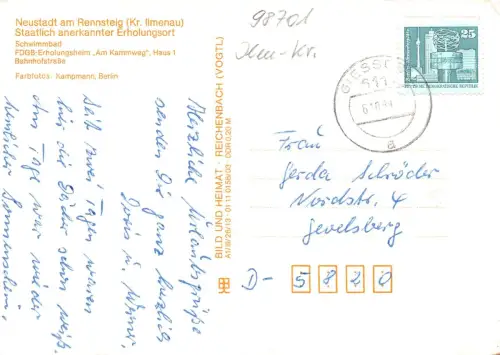 Neustadt am Rennsteig Mehrbildkarte gl1989 183.537