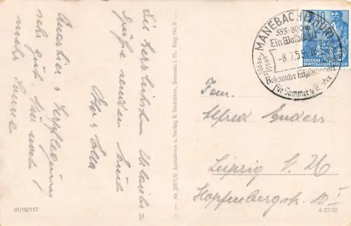 Manebach i.Th. Blick vom Goethepfad gl1955 183.551