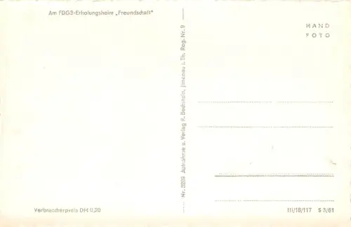 Manebach i.Th. FDGB-Erholungsheim "Freundschaft" ngl 183.568