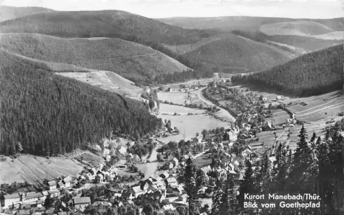 Manebach i.Th. Blick vom Goethepfad gl1961 183.567