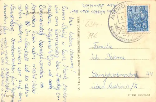 Neustadt a. Rennstg. Straßenansicht, Kirche gl1958 183.577