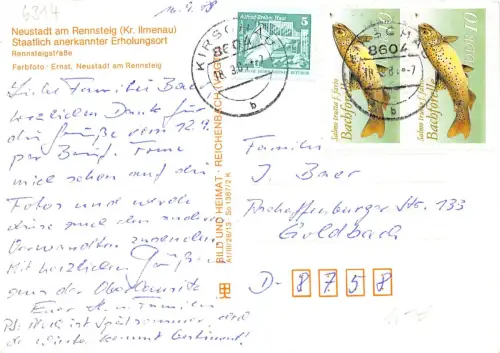 Neustadt a. Rennstg. Rennsteigstraße gl1989 183.595