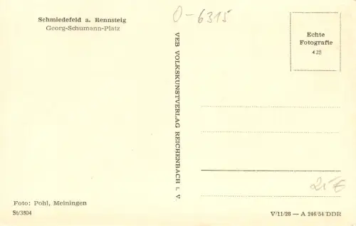 Schmiedefeld a. Rennsteig Georg-Schumann-Platz ngl 183.623