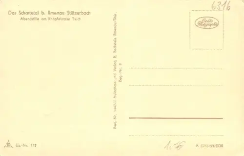 Stützerbach i.Th. Abendstille am Knöpfelstaler Teich ngl 183.651
