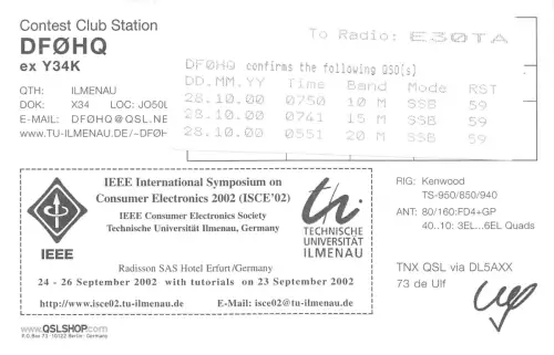 Ilmenau Contest Club Funkerkarte ngl 183.683