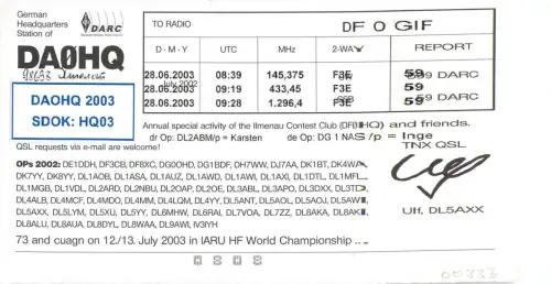 Ilmenau Funkerkarte ngl 183.719