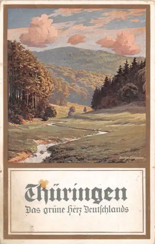 Ilmenau Thüringen Das grüne Herz Deutschlands Künstlerkarte gl1928 183.714
