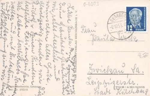 Elgersburg Panorama mit Hohe Warte gl1953 183.777