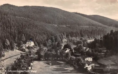 Schwarzmühle Thür. Wald Panorama gl1957 183.783