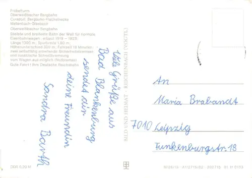 Oberweißbach Bergbahn Mehrbildkarte gl 183.886