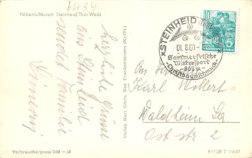 Steinheid im Thüringer Wald Panorama gl1960 183.873