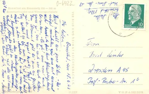 Ernstthal am Rennsteig Teilansicht gl1963 183.931