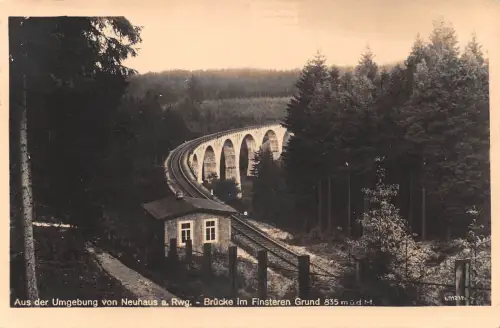 Neuhaus a. Rennweg Brücke im Finsteren Grund gl1952 183.946