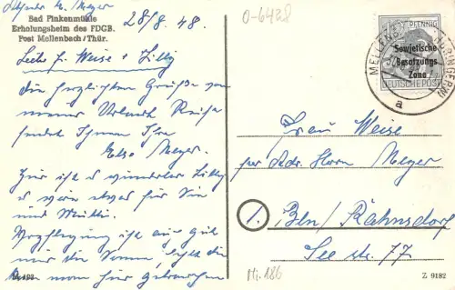 Bad Pinkenmühle Erholungsheim des FDGB gl1948 183.942