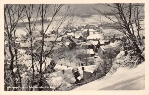 Schmiedefeld a. Rennsteig Panorama im Winter gl1954 183.944