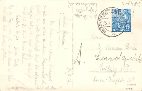 Schmiedefeld a. Rennsteig Panorama im Winter gl1954 183.944