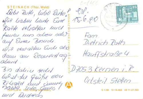 Steinach (Kreis Sonneberg) Panorama gl1990 183.965