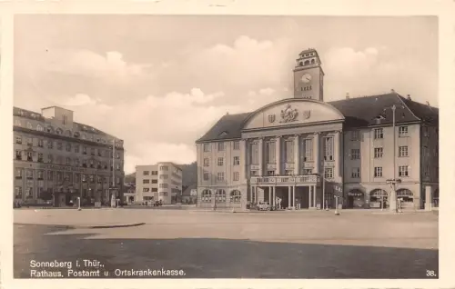 Sonneberg i.Thür. Rathaus, Postamt und Ortskrankenkasse gl1942 184.003