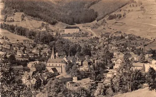 Steinach (Kreis Sonneberg) Blick zur Sporthalle gl1963 183.980