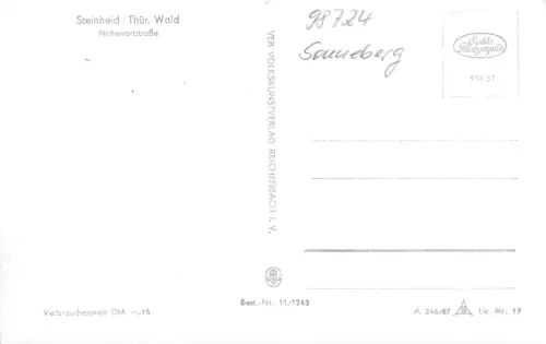 Steinheid im Thüringer Wald Hohewartstraße ngl 184.010