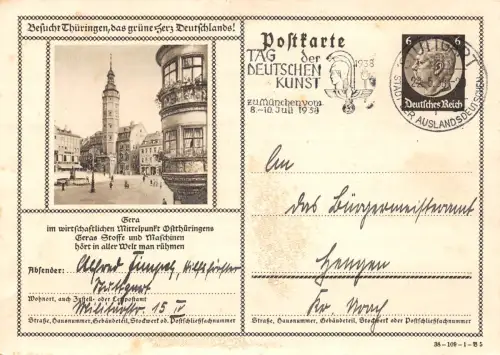 Gera Postkarte P 236 gl1938 184.085