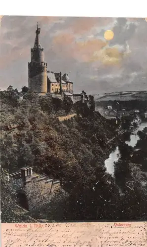 Weida Osterburg Mondscheinkarte gl1905 184.114