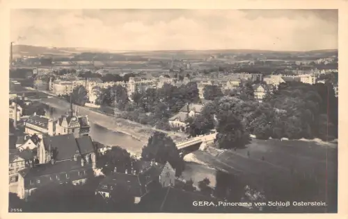 Gera Panorama und Schloß Osterstein gl1957 184.082
