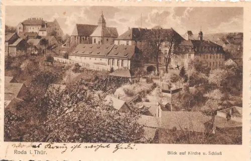 Roda Blick auf Kirche und Schloß gl1925 184.185