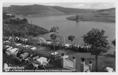 Saalburg a./S. Blick von der Terrasse d. Seehotels gl1934 184.203