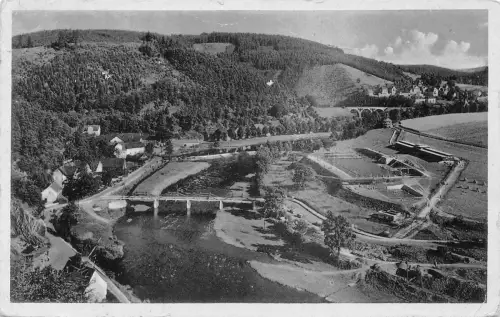 Ziegenrück a.d. Saale Blick auf Saale und Bad, mit Posthilfsstempel gl1961 184.231