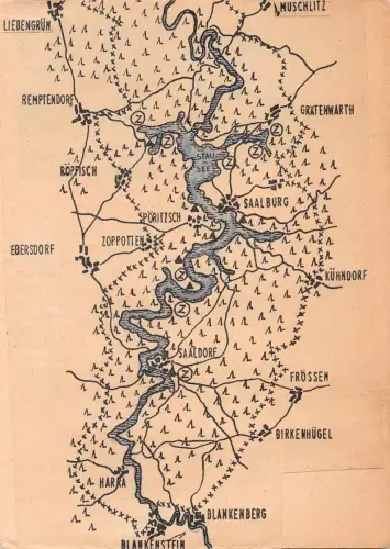 Saalburg a./S. Karte vom Landschaftsschutzgebiet ngl 184.238