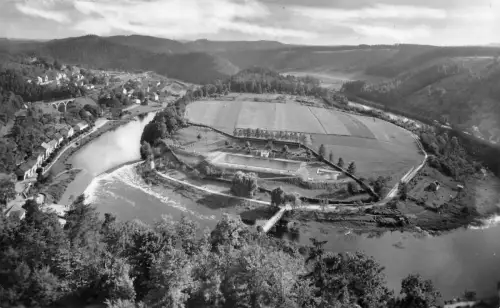 Ziegenrück a.d. Saale Blick vom Schloßberg gl1959 184.259