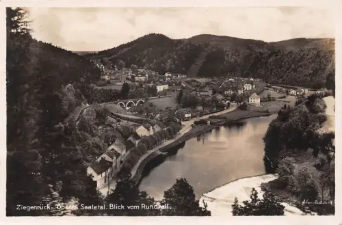 Ziegenrück a.d. Saale Blick vom Rundteil gl1933 184.255