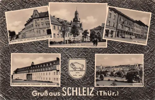 Schleiz i.Thür. Mehrbildkarte mit Zusatzstempel gl1961 184.265