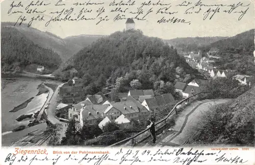 Ziegenrück a.d. Saale Blick von der Pohlmannsbank gl1904 184.260