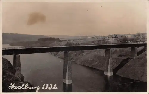 Saalburg a./S. Brücke Fotokarte ngl 184.262