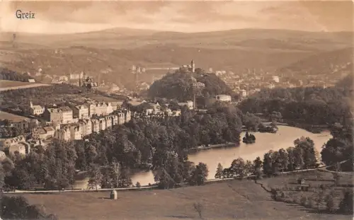 Greiz Kuhberg mit Netzschkau gl1907 184.317