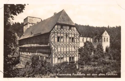 Paulinzella Klosterruine mit alten Forsthaus ngl 184.389