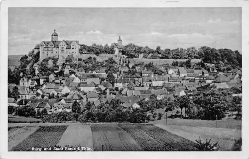 Ranis Stadtpanorama und Burg ngl 184.504