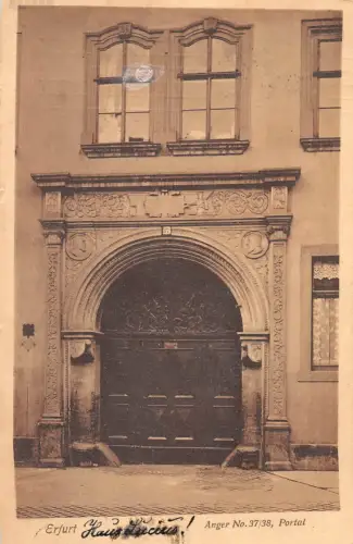 Erfurt Anger No. 37/38 Hauptportal Haus Dacheröden gl1911 156.268
