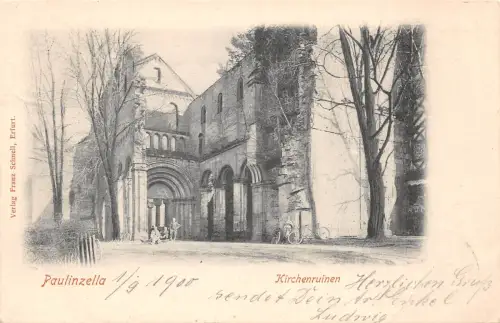 Paulinzella Kirchenruinen Rückseitig mit Zudruck gl1900 184.596