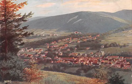 Bad Blankenburg Gesamtansicht mit Greifenstein Künstlerkarte ngl 184.611