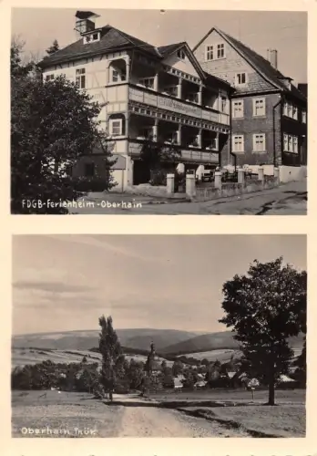 Oberhain FDGB-Ferienheim Mehrbildkarte Posthilfstempel gl1959 184.646