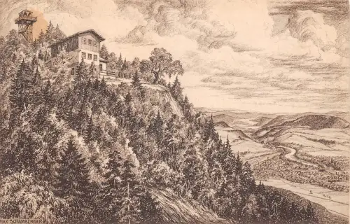 Saalfeld Kulmgipfel mit Kulmhaus gl1928 184.711