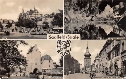 Saalfeld Mehrbildkarte gl 184.714