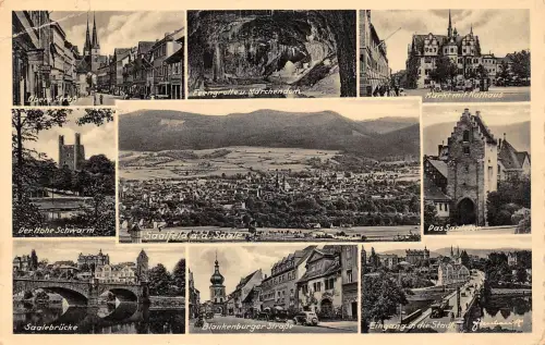 Saalfeld Mehrbildkarte gl1937 184.712