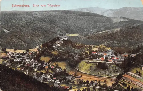 Schwarzburg - Blick vom Trippstein gl1913 184.802