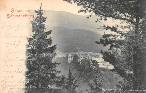 Schwarzburg (Thür.Wald) Schloß vom Helensitz gl1899 184.813