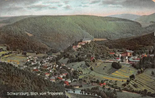 Schwarzburg (Thür.Wald) Blick vom Trippstein gl1907 184.842