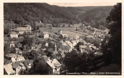 Schwarzburg (Thür.Wald) Blick vom Hotel Schwarzaburg ngl 184.864